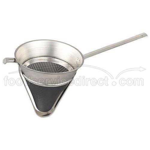 Alegacy Tin Plated Extra Fine Mesh Reinforced Wire Bouillon Strainer, 8 Inch Bowl Diameter