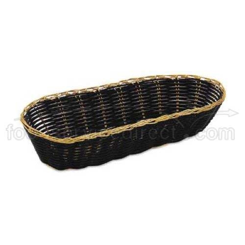Alegacy Black Vinyl Cracker Basket With Gold Rim, 9 3 1/2 X 2 Inch -- 12 Per Case