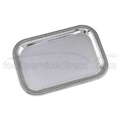 Alegacy Stainless Steel Rectangular Plain Trim Cater Tray, 19 1/2 x 12 1/4 inch.
