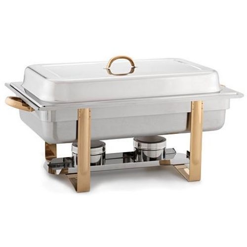 Alegacy Gold Accented Full Size Chafer, 9 Quart Capacity.