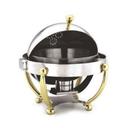Alegacy Savoir Stainless Steel Round Chafer with Brass Leg, 15 inch.