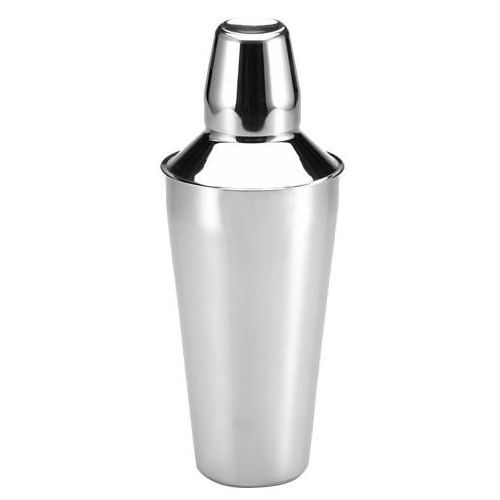 Alegacy Stainless Steel Cocktail Shaker With Cover And Strainer, 3 7/8 X 3 7/8 X 7 3/4 Inch
