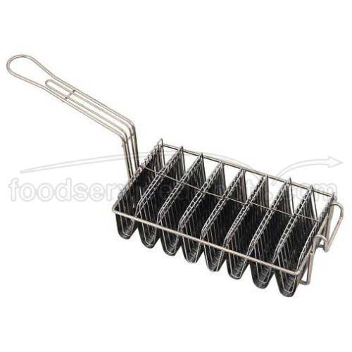 Alegacy Chrome Plated Taco Basket, 12 X 7 1/4 X 4 Inch