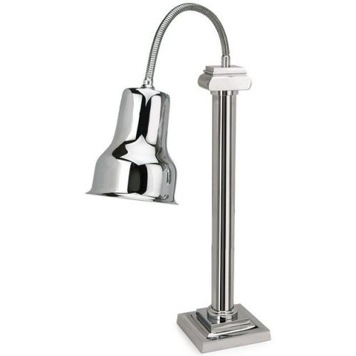 Eastern Tabletop Lux Stainless Steel Single Heat Lamp Warmer with Square Base.