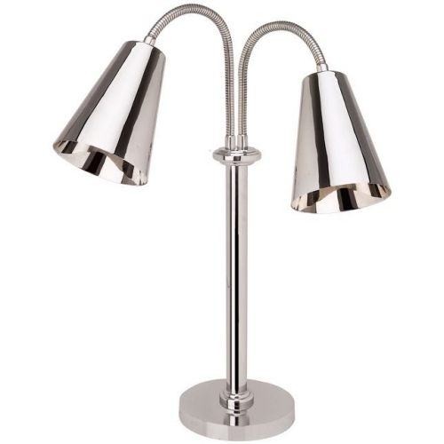 Eastern Tabletop Stainless Steel Double Sphere Heat Lamp Warmer.