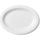 Cambro Camwear White Narrow Rim Oval Platter, 12 inch Diameter -- 24 per case.