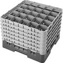 Cambro Camrack Polypropylene Black Full Size 25 Compartment Glass Rack, 12 5/8 inch -- 2 per case.