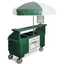 Camcruiser Large Vending Cart, Kentucky Green, 74 1/4 x 31 3/4 x 94 inch.