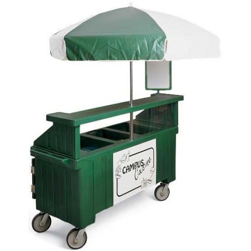 Camcruiser Large Vending Cart, Black, 74 1/4 x 31 3/4 x 94 inch.