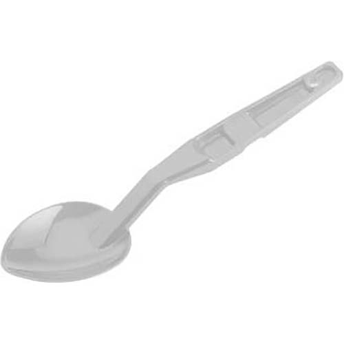 Cambro White Camwear Solid Deli Serving Spoon, 11 1/8 x 2 7/8 inch -- 12 per case.