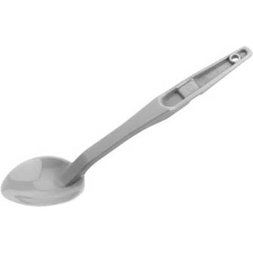 Cambro White Camwear Solid Serving Spoon, 13 1/8 x 2 7/8 inch -- 12 per case.