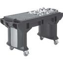 Cambro Hot Red Versa Work Table with Standard Height and Heavy Duty Casters, 6 Feet.