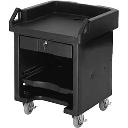 Cambro Kentucky Green Versa Cart with Heavy Duty Casters and no Tray Rails, 32 1/4 x 32 x 43 inch.