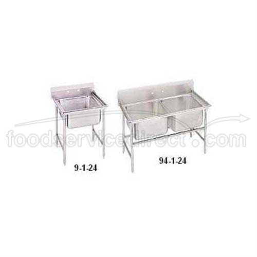 Super Saver 900 Series Stainless Steel Regaline Sink, with 1 Compartment, No Drain Board.Overall Length 25 inch.