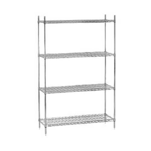 Green Epoxy Post With Adjustable Foot 14 inch For Wire Shelving.