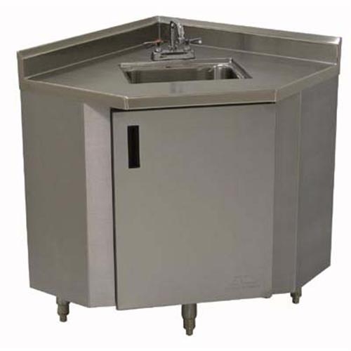 Advance Tabco Stainless Steel Korner Cabinet For Sink. Size : 24 Inch X 31 Inch