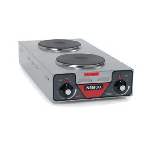 Nemco Food Equipment Cast Iron Alloy Vertical Double Burner Hot Plate, 25.5 x 12.125 x 5.125 inch.