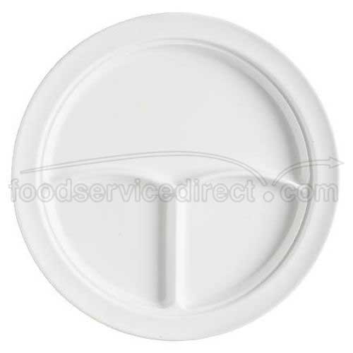 GET Enterprises inc Supermel I Melamine 3 Compartment Plate, 10 inch -- 12 per case.