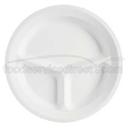 GET Enterprises inc Supermel I Melamine 3 Compartment Plate, 11 inch -- 12 per case.