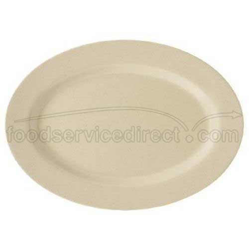 GET Enterprises inc Tahoe Centennial Series Sandstone Melamine Oval Platter, 16.25 x 12 inch -- 12 per case.