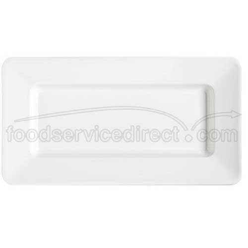 Black GET Enterprises inc Milano Melamine Rectangular Plate, 15 x 8 inch -- 12 per case.