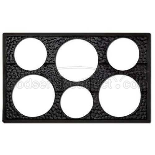GET Enterprises inc Melamine Full Size Tile Only with Six Hole Round Cut, 21.5 inch x 13 inch.