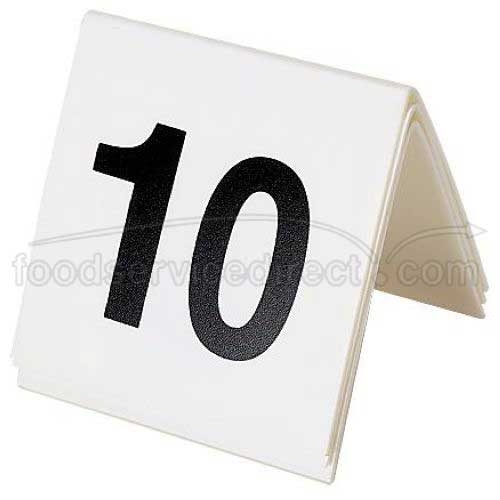 GET Enterprises inc Polypropylene White Table Tent - Numbers 51 to 75 -- 3 per case.