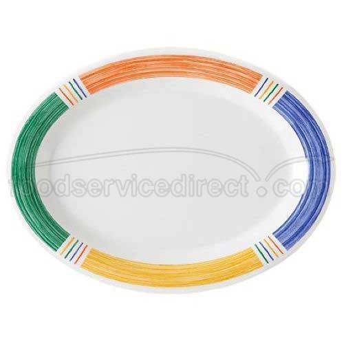 GET Enterprises inc Diamond Barcelona Melamine Oval Platter, 12 x 9 inch -- 12 per case.