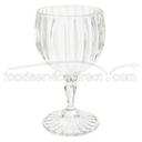 GET Enterprises Inc Styrene Acrylonitrile Stemware Clear Fluted Wine Glass, 5.75 inch Tall -- 24 per case.
