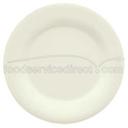 GET Enterprises inc Diamond Ivory Melamine Round Wide Rim Plate, 10.5 inch -- 12 per case.