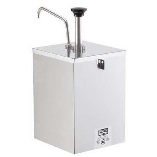Server Stainless Steel Pump with Shroud Fits Number 10 Can, Lockable.
