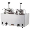 Server Twin Hot Topping Fudge Warmer Server with Pump, 120 Volt/1000 Watt.