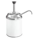 Server Stainless Steel Condiment Pump and Lid Only, 5.562 x 6.312 x 4.062 inch.