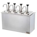 Server Insulated 4 Pump and Fountain Jar Stainless Steel Combo Drop-In Serving Bar, 6.437 x 20.125 x 8.812 inch.