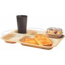 Beige 10in X 14 1/2in X 15/16in  5 Compartment Serving Trays,-- 24 Each