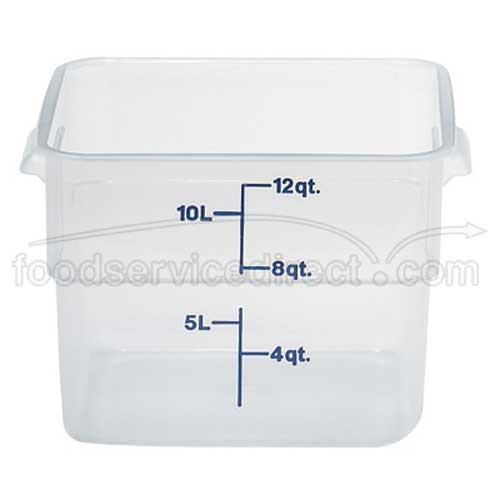 Translucent Cambro Midnight Blue CamSquares Container, 12 Quart -- 6 per case.