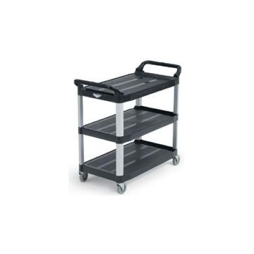 Vollrath Black Small Plastic Multi Purpose Utility Cart, 33 X 16 13/16 X 37 Inch