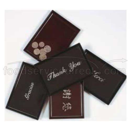 Traex Black Thank You Plastic Tip Tray, 4.5 X 6.5 Inch -- 36 Per Case