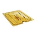 Amber Cambro H-Pan Fourth Size Food Pan Lid, 6 3/8 x 10 7/16 inch -- 6 per case.