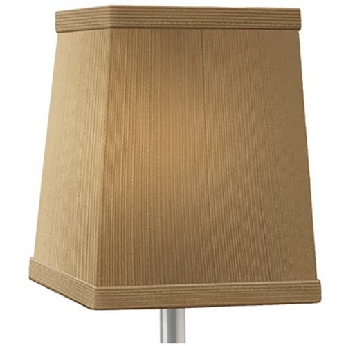 Hollowick Tapered Square Fabric Sandstone Candlestick Shade, 4 3/4 Inch Height X 4 1/4 Inch Square