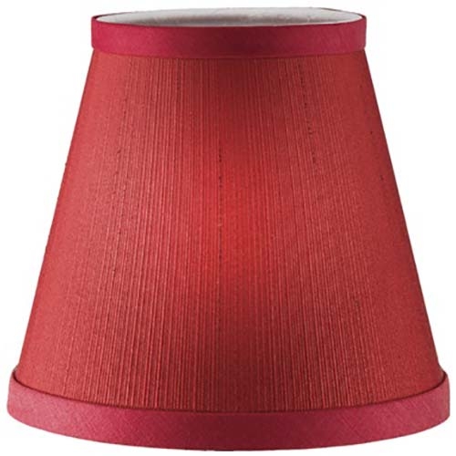 Hollowick Empire Fabric Crimson Candlestick Shade, 4 1/4 Inch Height X 5 1/8 Inch Dia