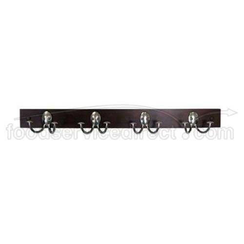 Spectrum Diversified Designs Satin Nickel Walnut Stratford Wood Rack, 25 1/2 X 3 X 3 3/4 Inch