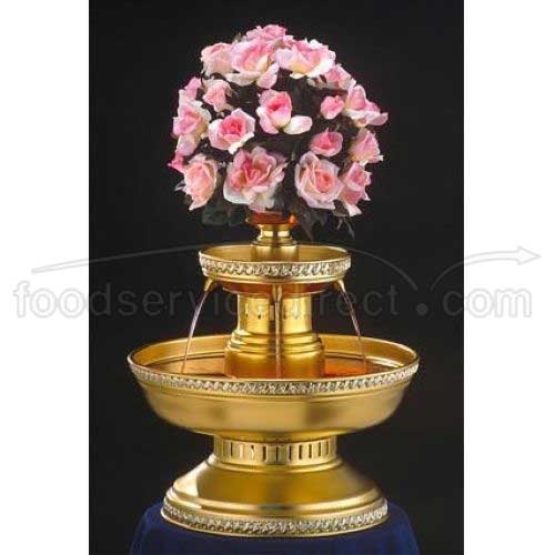 Apex Fountain Matured Gold Anodized Aluminum Champagne Beverage Fountain, 5 Gallon.