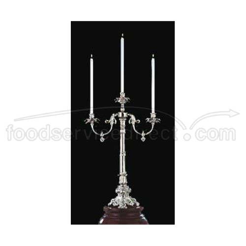 Apex Fountains Foxi Bright Heavy Nickel Finish Three Light Candelabra, 30 Inch Height -- 2 Per Case