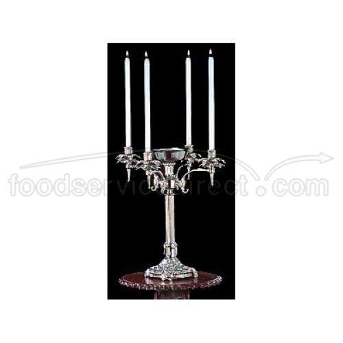 Apex Fountains Regency Bright Heavy Nickel Finish Four Light Candelabra, 21 Inch Height -- 2 Per Case