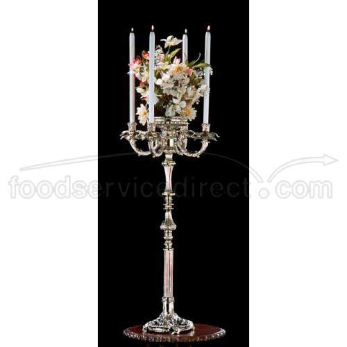 Apex Fountains Regency Bright Heavy Nickel Finish Four Light Candelabra, 33 Inch Height -- 2 Per Case
