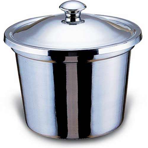 Smart Stainless Steel Soup Bucket with Top, 9.5 x 9.5 x 10 inch.