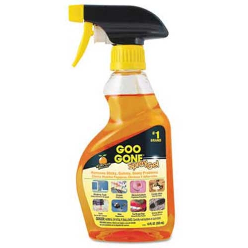 Goo Gone Spray Gel Surface Cleaner, Citrus Scent, 12 oz Spray Bottle, 6/Carton