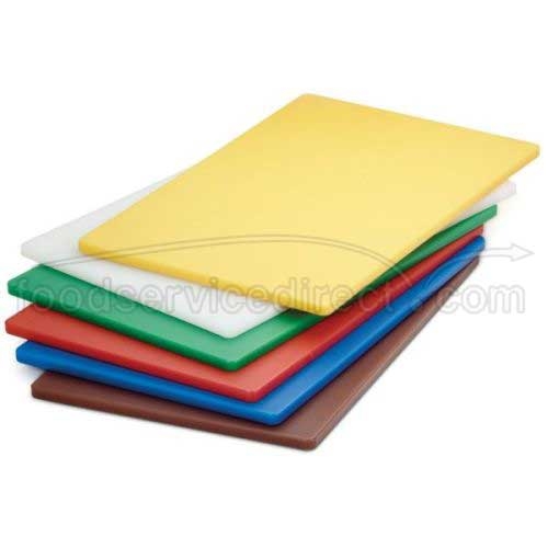 Tablecraft Brown Polyethylene Rectangular Cutting Board, 18 x 12 x 0.5 inch