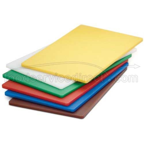 Tablecraft Red Polyethylene Rectangular Cutting Board, 24 x 18 x 0.5 inch